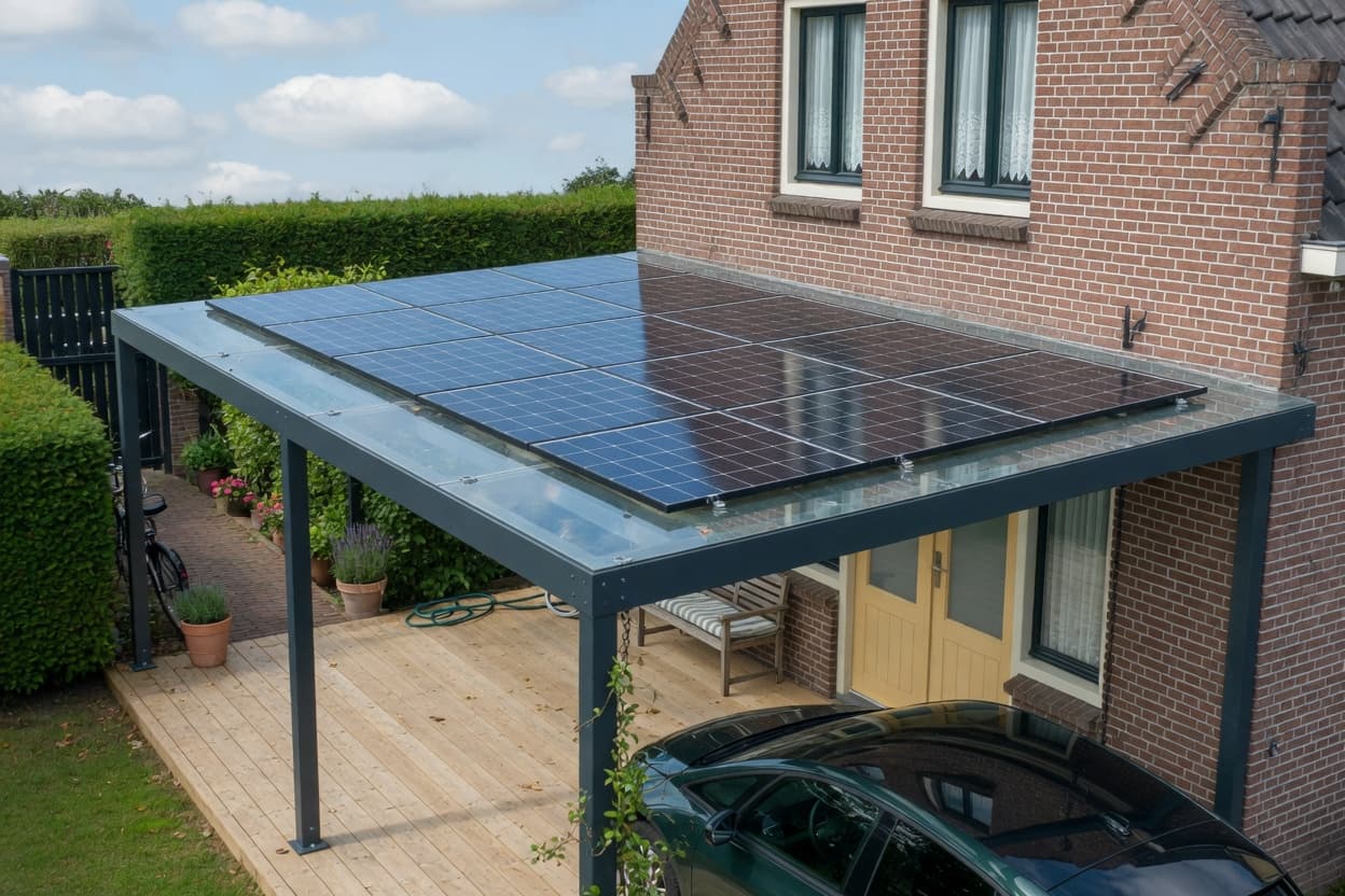 Zonnepanelen overkapping